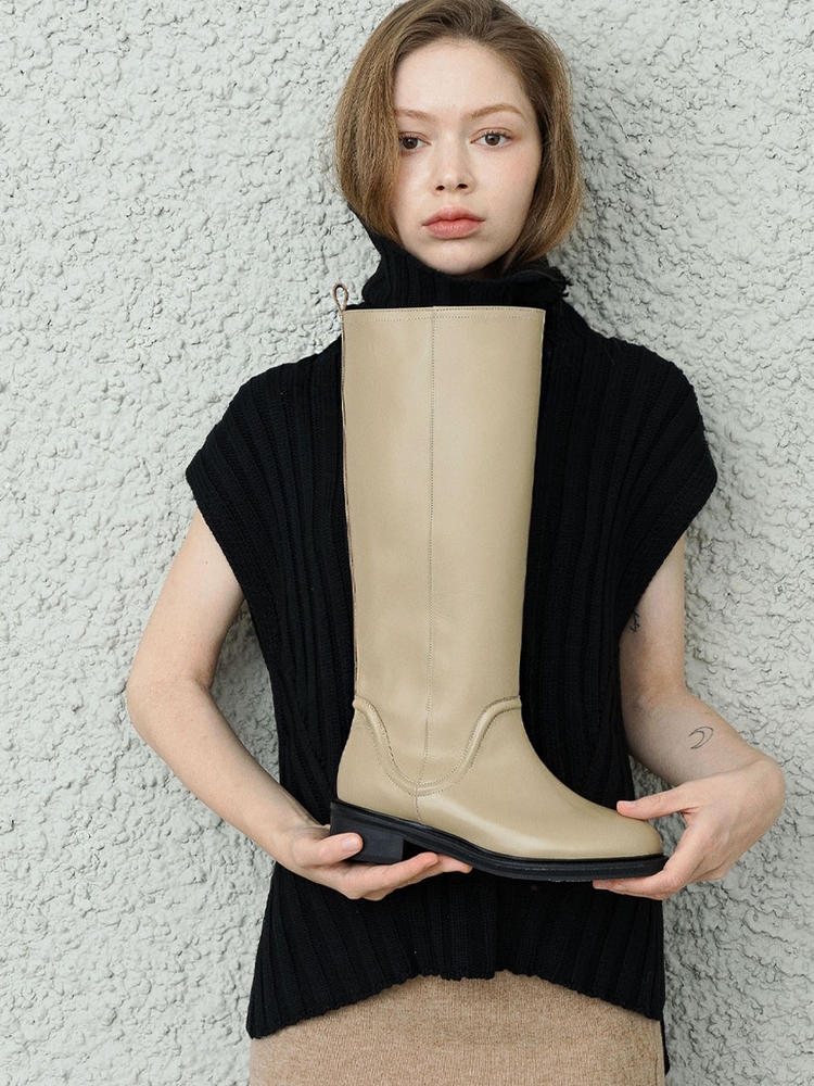 SELMA LONG BOOTS_OLIVE BEIGE/RSF07BE