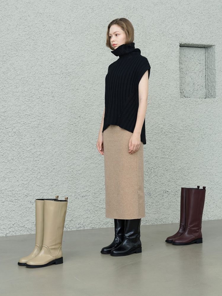 SELMA LONG BOOTS_OLIVE BEIGE/RSF07BE