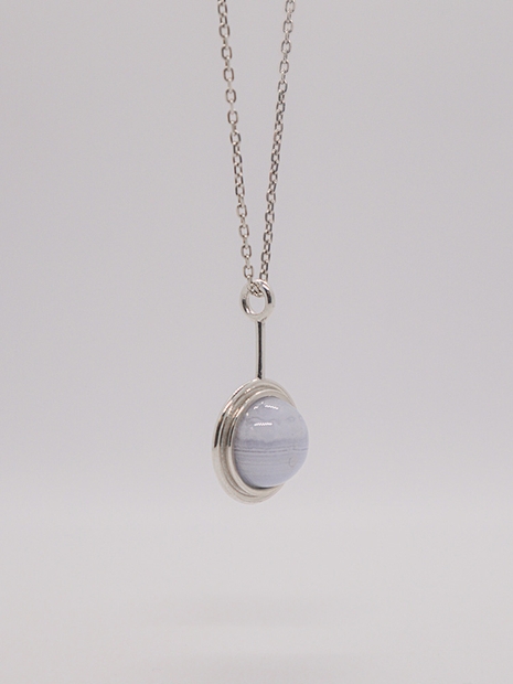 Hanging Ball Necklace_Blue