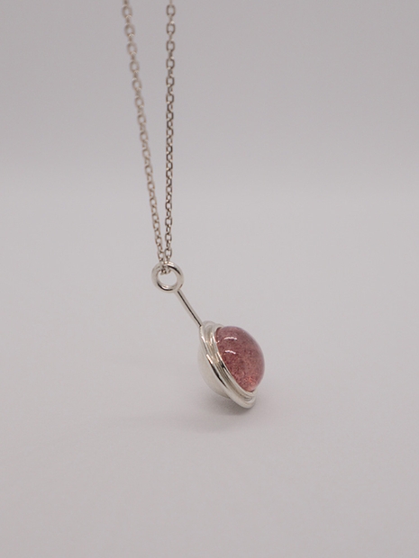 Hanging Ball Necklace_Pink