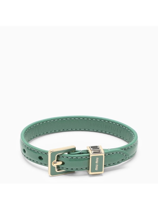 미우미우 Miu Miu Sage leather bracelet 5IB4722F9G