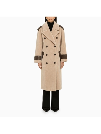 스탠드 스튜디오 STAND STUDIO Long beige double-breasted coat 619649078