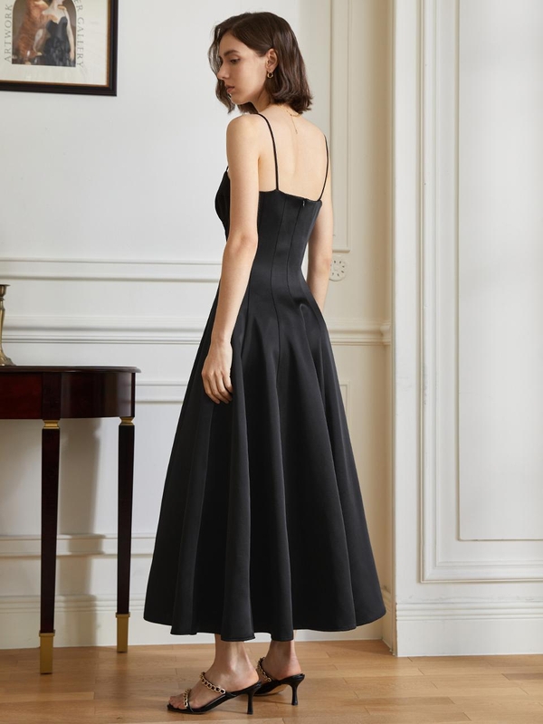 YY_Slim satin long dress