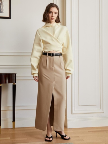 (10/4일 예약배송)YY_Split long skirt