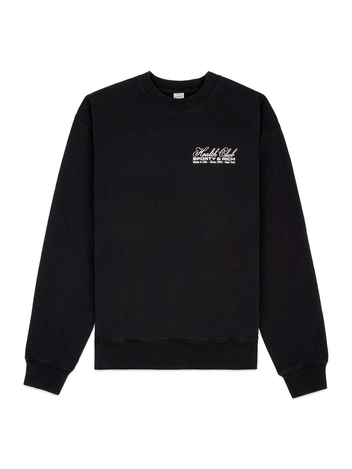 스포티앤리치 USA 로고 프린트 맨투맨 CR832 BLACK