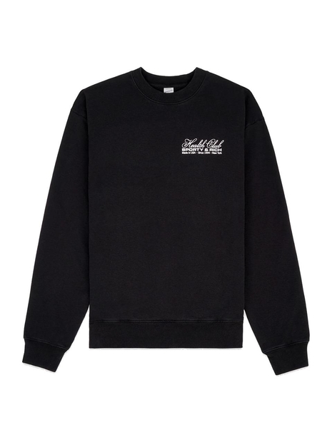 스포티앤리치 USA 로고 프린트 맨투맨 CR832 BLACK