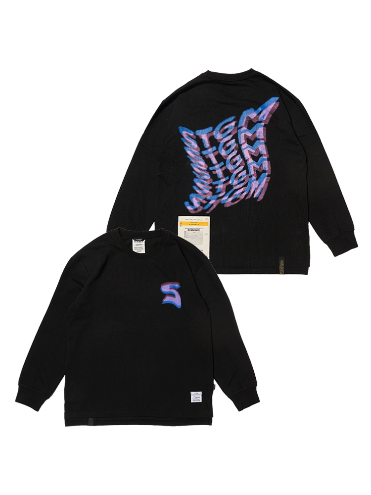 MAGIC OVERSIZED LONG SLEEVES T-SHIRTS BLACK