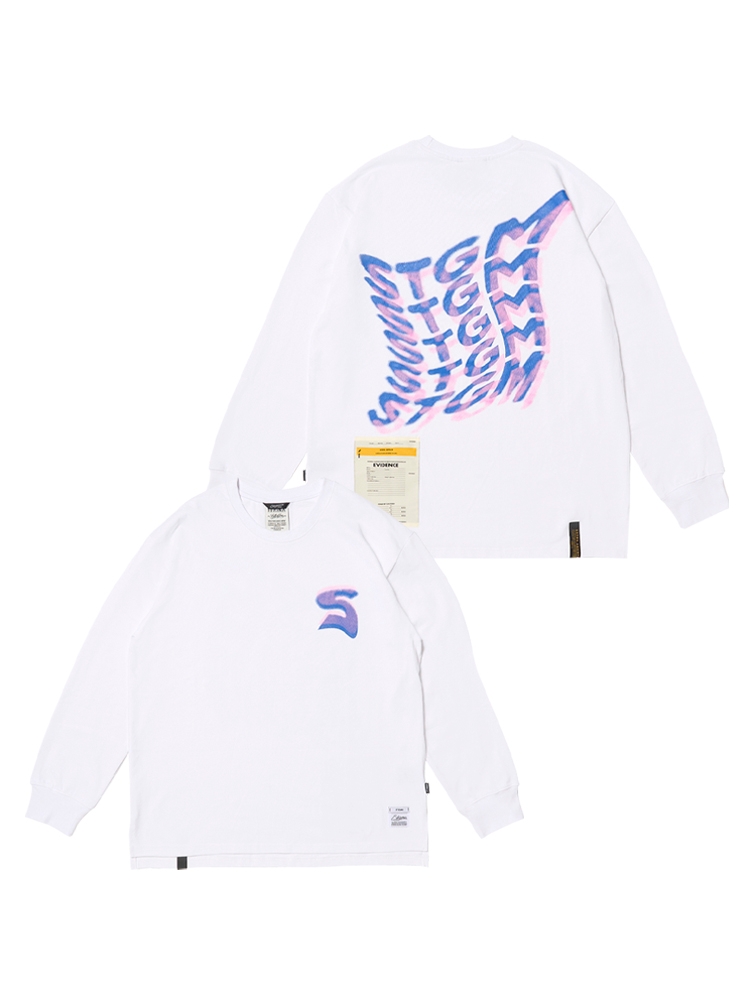 MAGIC OVERSIZED LONG SLEEVES T-SHIRTS WHITE