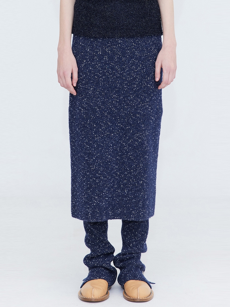 Knit Banding Skirt_Navy