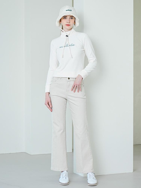 HIGH WAIST BOOTS CUT JEANS 스트레치 부츠컷 데님팬츠_IVORY