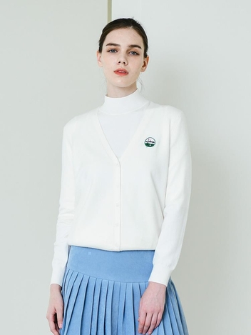 PLAY GOLF CARDIGAN SET 플레이골프 베이직 가디건 세트_WHITE