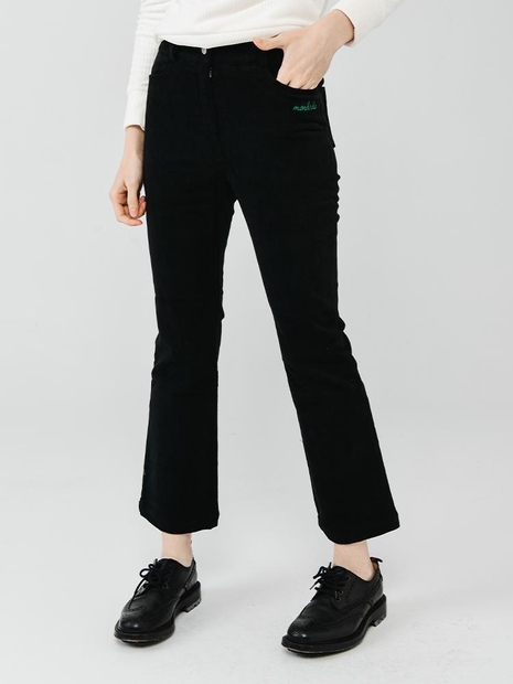 CORDUROY BOOTSCUT 코듀로이 웜기모 부츠컷 골프팬츠_BLACK