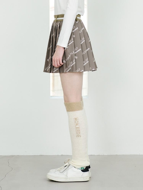 MONBIRDIE LOGO KNITED LEG WARMER 로고 레그워머_IVORY