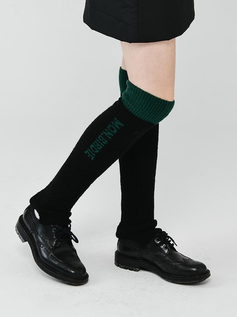 MONBIRDIE LOGO KNITED LEG WARMER 로고 레그워머_BLACK