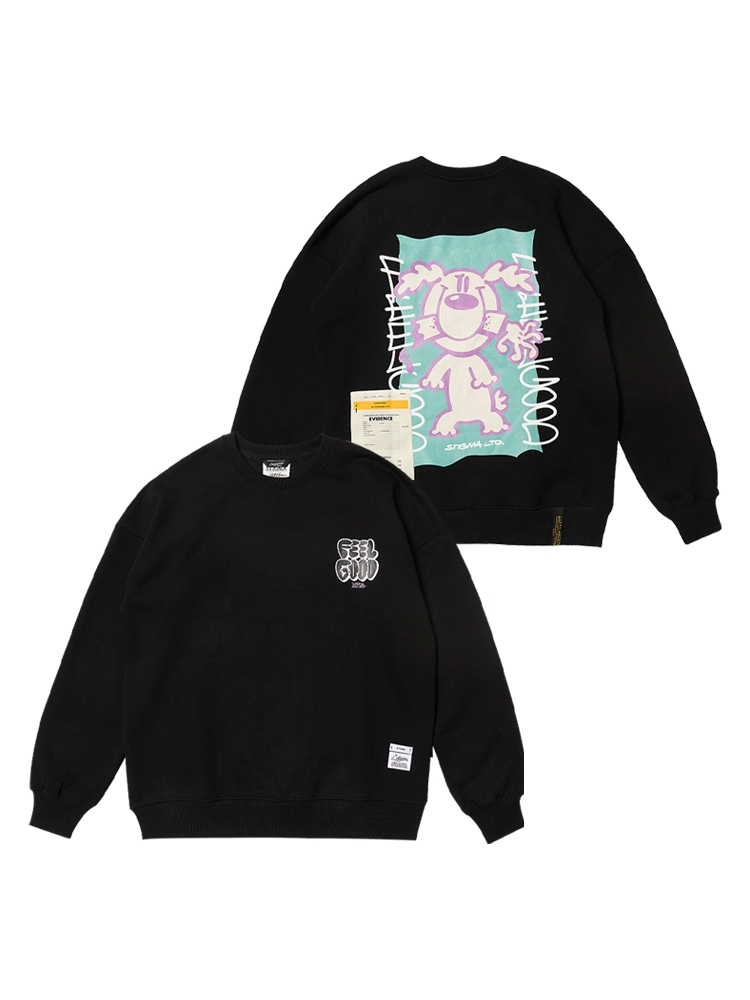 DOGGY OVERSIZED CREWNECK BLACK