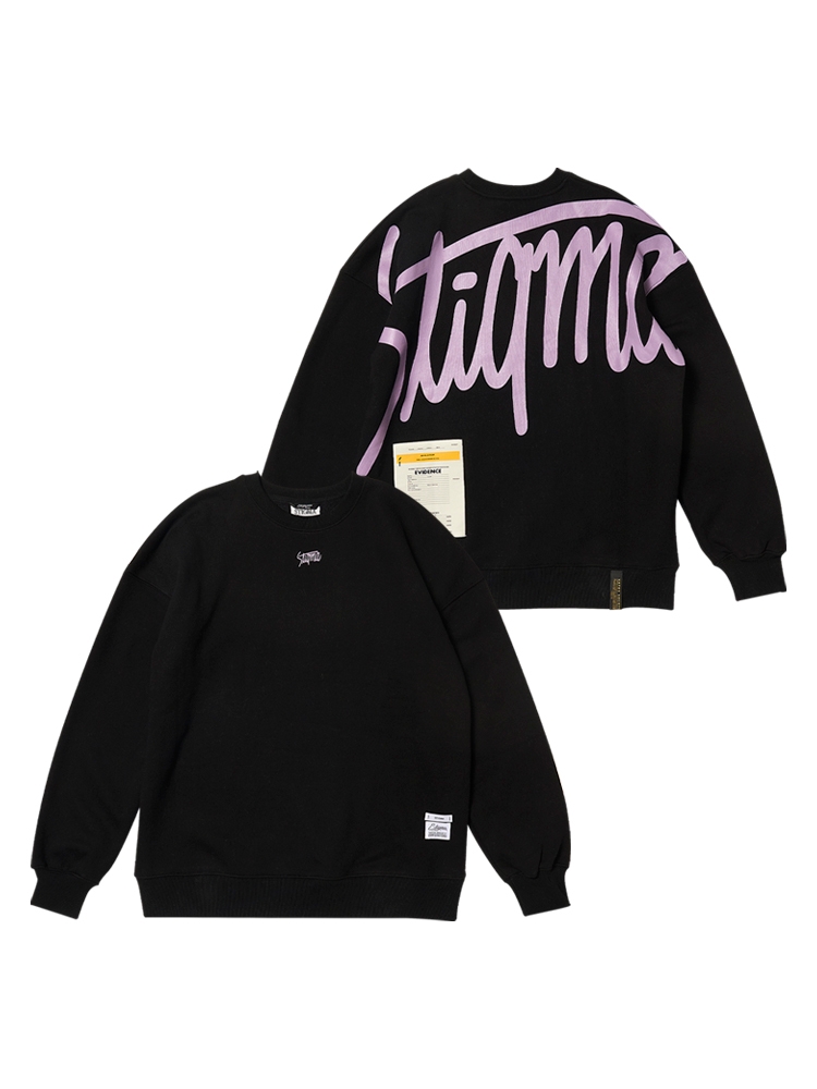 TITLE OVERSIZED CREWNECK BLACK