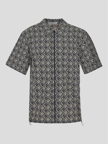 마린세르 Marine Serre Black Moon Diamond Zephyr Shirt  T285FW22MWOTPA02100