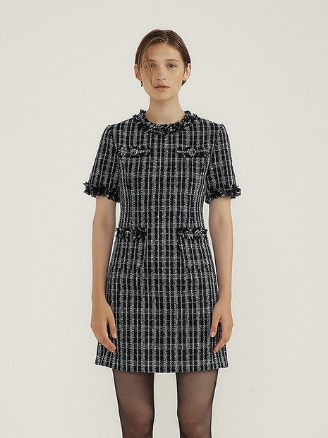 Check Tweed One Piece (black)