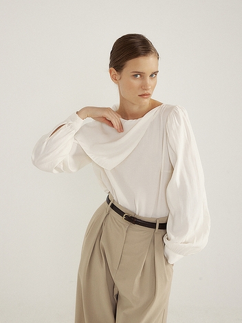 Muffler blouse (ivory)