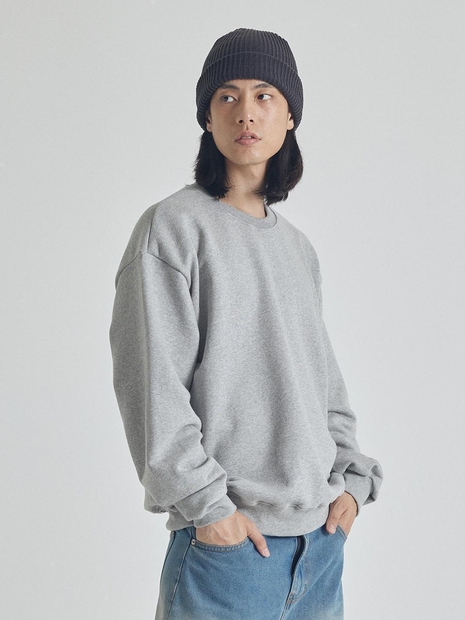 베이직 헤비 맨투맨 (그레이)