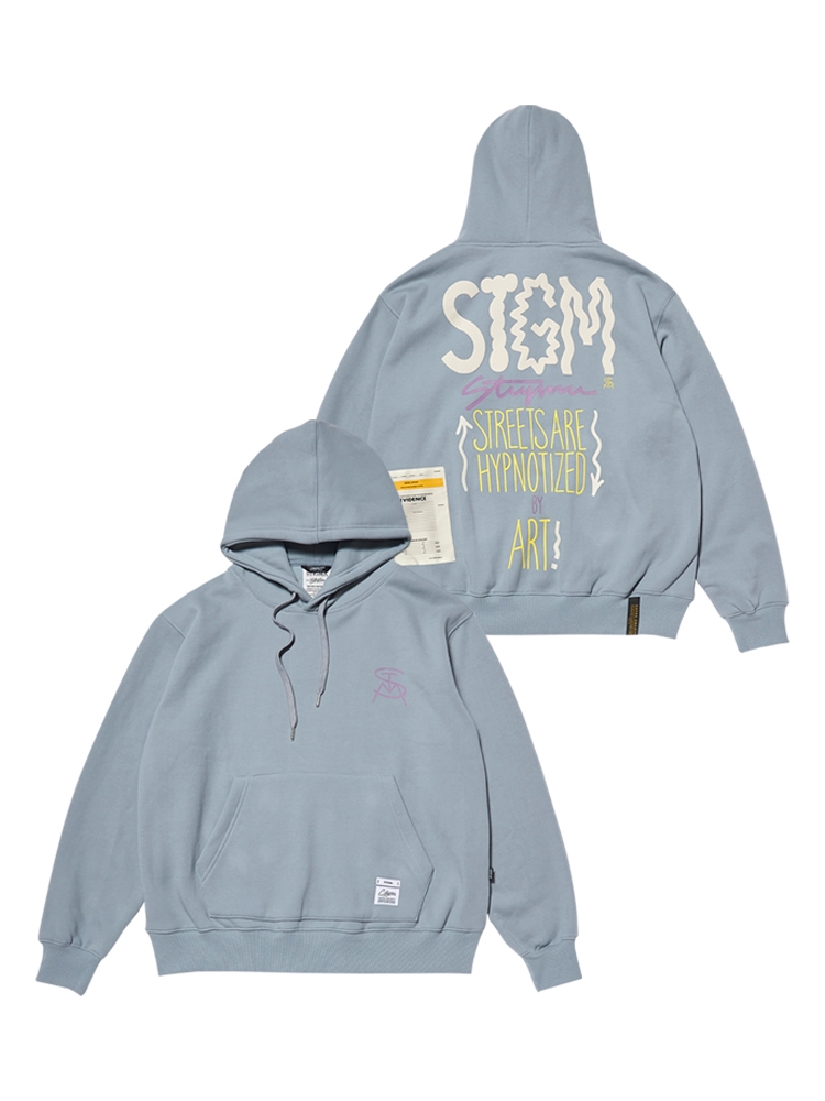 MEMORY OVERSIZED HOODIE BLUE GRAY