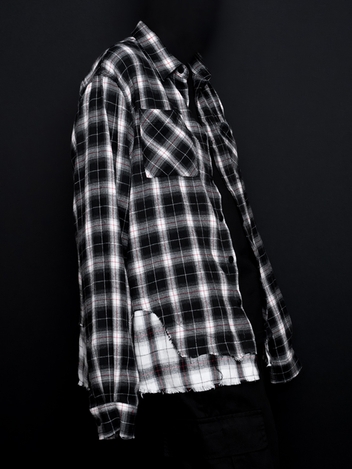 BBD Classic Logo Layered Check Shirt (Black)