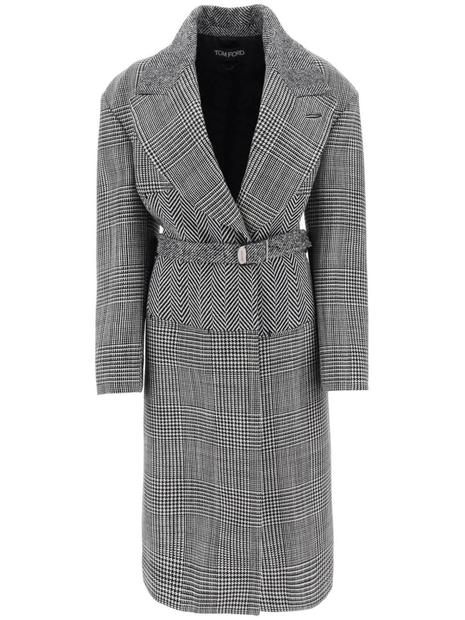 톰 포드 Tom ford cashmere patchwork coat CP1579 FAX1083