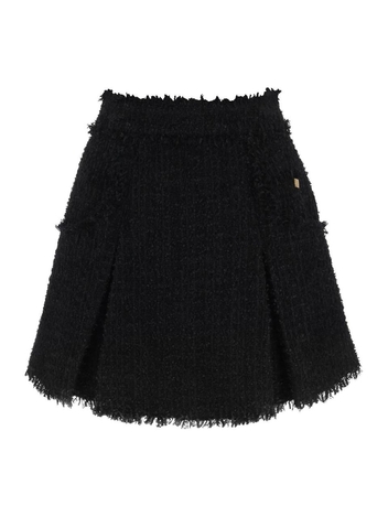 발망 Balmain flared tweed mini skirt BF0LB873XF91