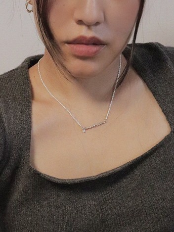 Coil Cubic Drop Necklace