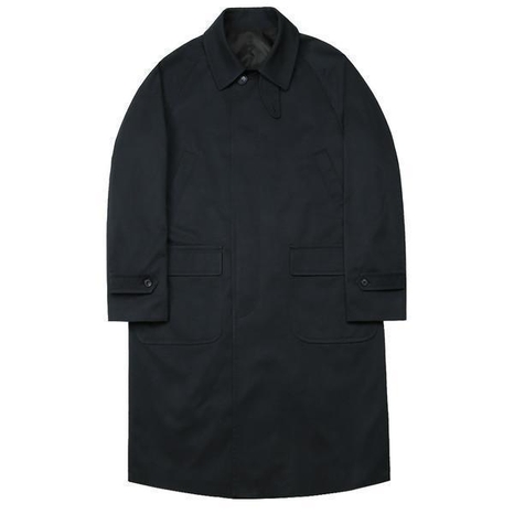 Bonheur Cotton Balmacaan Coat (Navy)