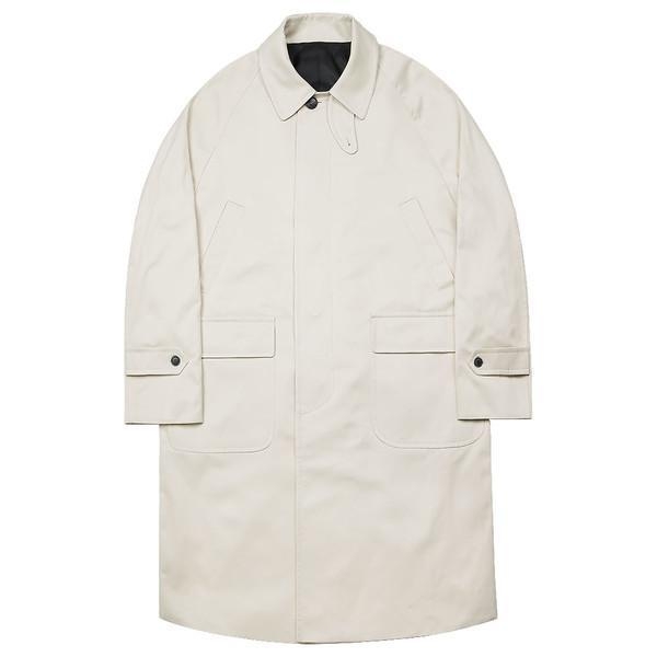 Bonheur Cotton Balmacaan Coat (Ivory)