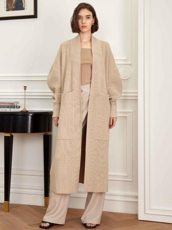 YY_Casual oversize knit coat