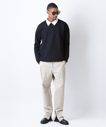 Artwork Relaxed Chino Long Pants (BEIGE)