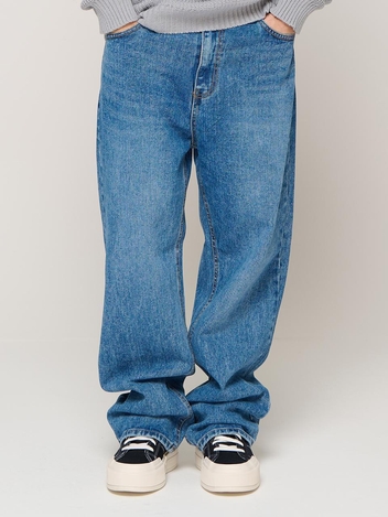 SEMI WIDE DENIM PANTS (BLUE)