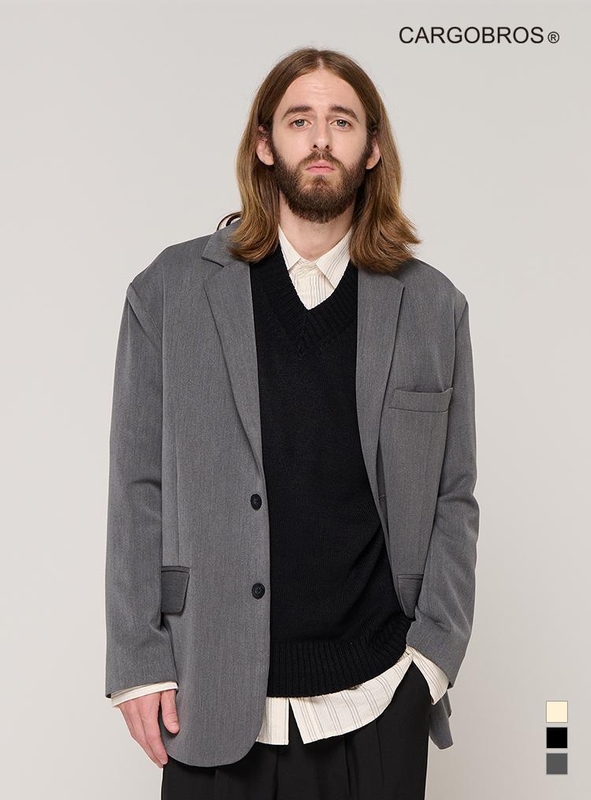 SEMI OVER BLAZER (GRAY)