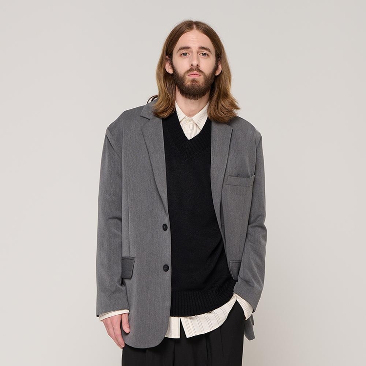 SEMI OVER BLAZER (GRAY)