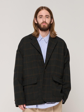 GLEN CHECK BLAZER (KHAKI)