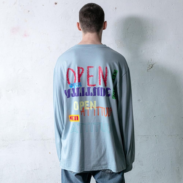 NEON MULTI LOGO LONG SLEEVE-SKYBLUE(네온 멀티로고 긴팔티-스카이블루)