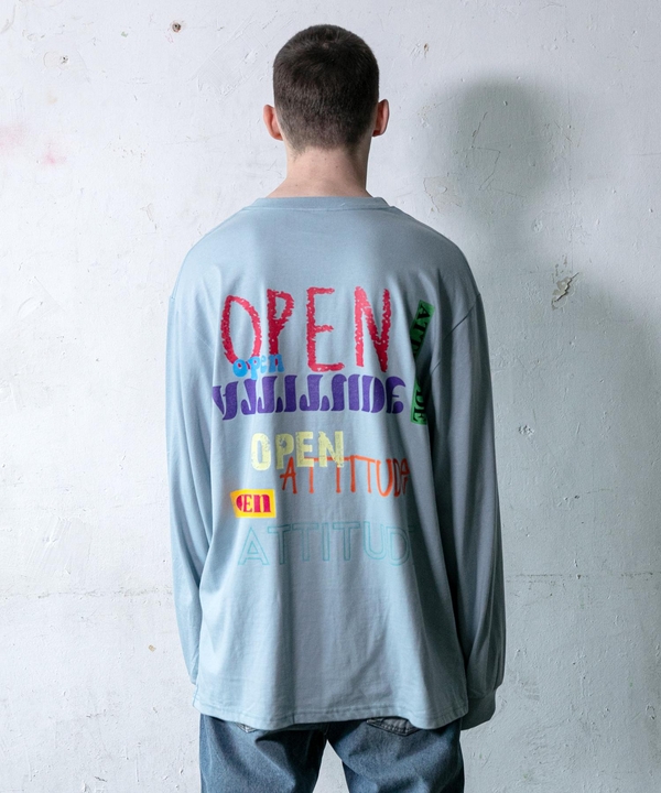 NEON MULTI LOGO LONG SLEEVE-SKYBLUE(네온 멀티로고 긴팔티-스카이블루)