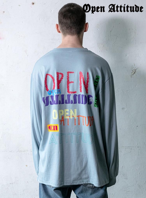 NEON MULTI LOGO LONG SLEEVE-SKYBLUE(네온 멀티로고 긴팔티-스카이블루)