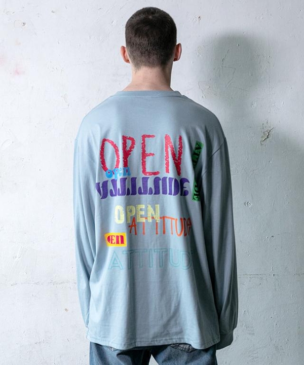 NEON MULTI LOGO LONG SLEEVE-SKYBLUE(네온 멀티로고 긴팔티-스카이블루)