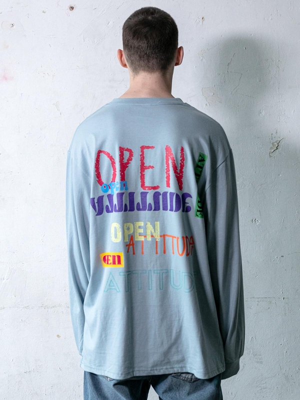 NEON MULTI LOGO LONG SLEEVE-SKYBLUE(네온 멀티로고 긴팔티-스카이블루)