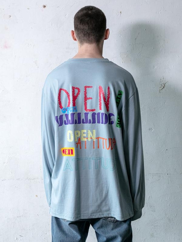 NEON MULTI LOGO LONG SLEEVE-SKYBLUE(네온 멀티로고 긴팔티-스카이블루)