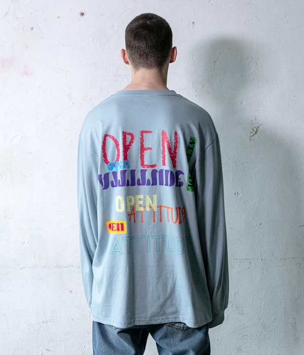 NEON MULTI LOGO LONG SLEEVE-SKYBLUE(네온 멀티로고 긴팔티-스카이블루)