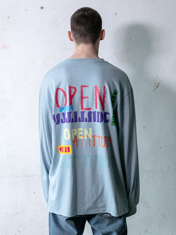 NEON MULTI LOGO LONG SLEEVE-SKYBLUE(네온 멀티로고 긴팔티-스카이블루)