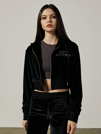 SYMBOL VELVET HOODIE [BLACK]