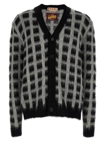 마르니 Brushed Check Fuzzy Wuzzy cardigan CDMG0115Q0UFU161CHN99