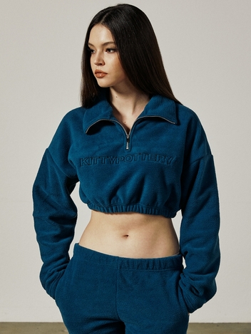 BOA EMBO CROP SHORTS TOP [INDIGO]