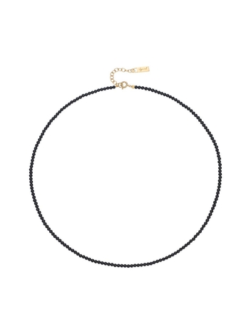 SILVER 블랙 비드 목걸이(2mm)_JAEN3F031