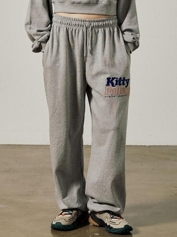 KT CT LOGO EMBO SWEAT PANTS [GREY]